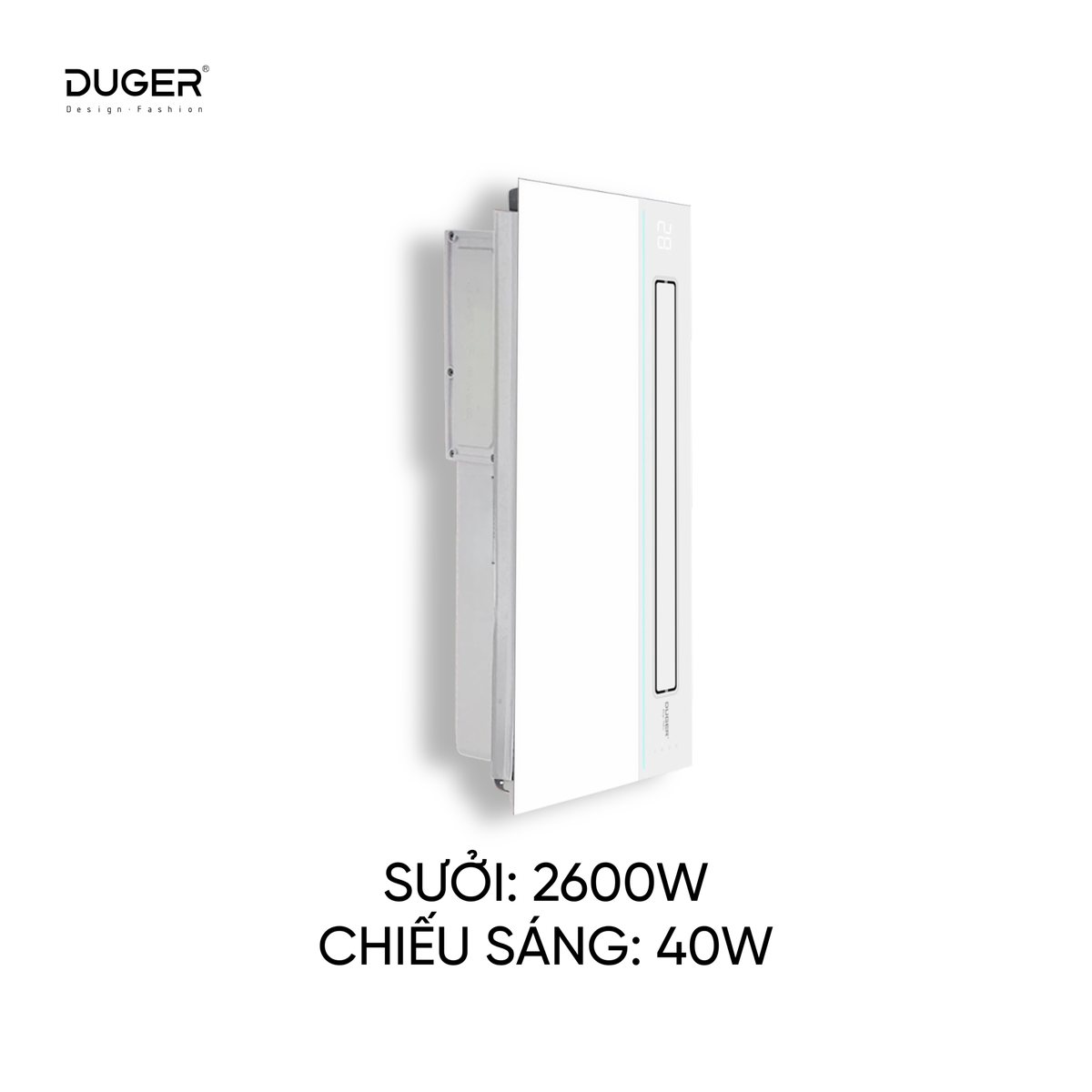 Đèn điều hoà phòng tắm Duger Smart Glow S3 Plus nhìn chính diện