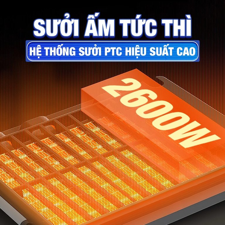 Hệ thống sưởi PTC công suất 2.600 W của ENIC D22