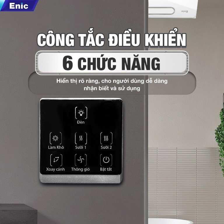 Công tắc 6 chức năng gắn tường của ENIC S100
